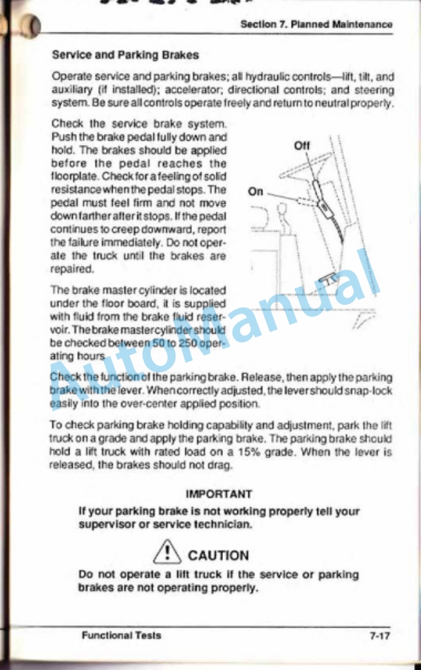 Clark TM12-25 36 Volt Operator Manual OM-586 5 Clark TM12-25 36 Volt Operator Manual OM-586-5