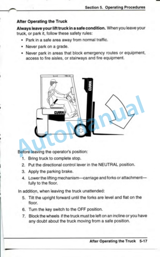 Clark TMG 12-25 Operator Manual OM-616 3 Clark TMG 12-25 Operator Manual OM-616-3