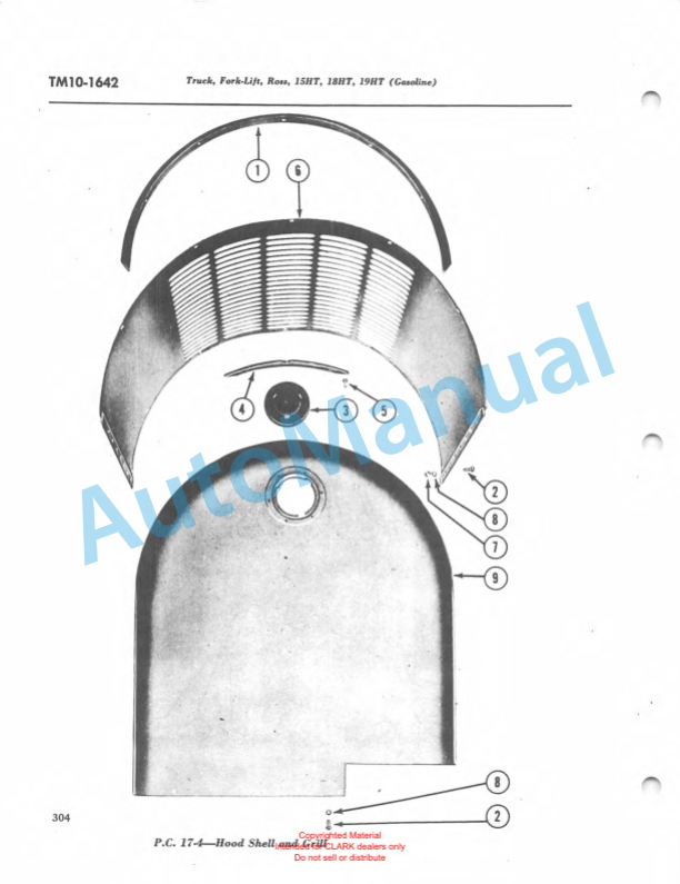 Clark Truck, Fork Lift 15HT, 18HT, 19HT Ross Carrier Technical Manual TM-10-1642 5 Clark Truck, Fork Lift 15HT, 18HT, 19HT Ross Carrier Technical Manual TM-10-1642-5