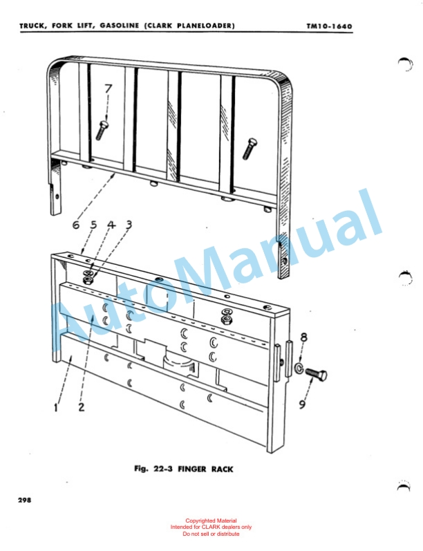 Clark Truck, Forklift, Gasoline Part List TM-10-1640 4 Clark Truck, Forklift, Gasoline Part List TM-10-1640-4