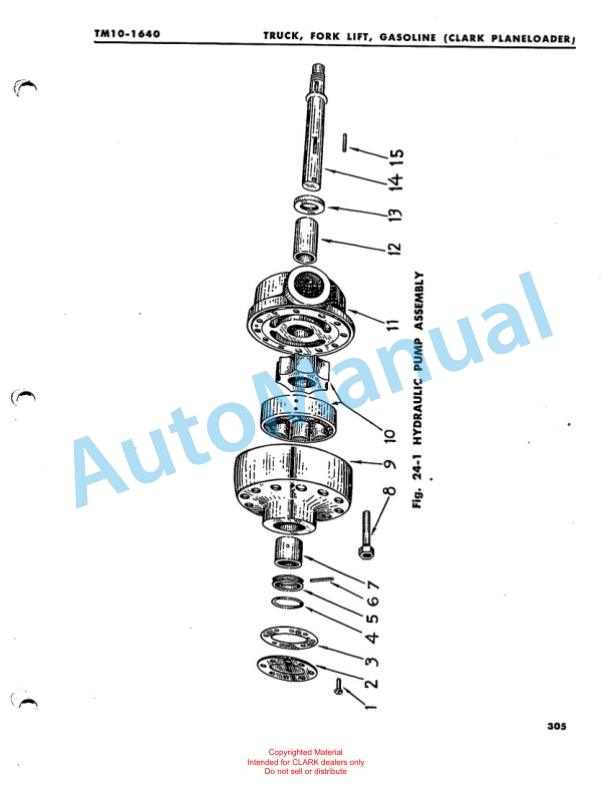 Clark Truck, Forklift, Gasoline Part List TM-10-1640 5 Clark Truck, Forklift, Gasoline Part List TM-10-1640-5