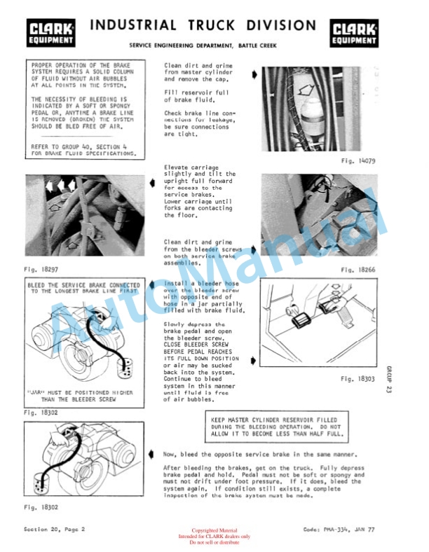 Clark TW 125 24-Volt Battery, TW 235 36-Volt Battery Service Manual PMA-334 2 Clark TW 125 24-Volt Battery, TW 235 36-Volt Battery Service Manual PMA-334-2