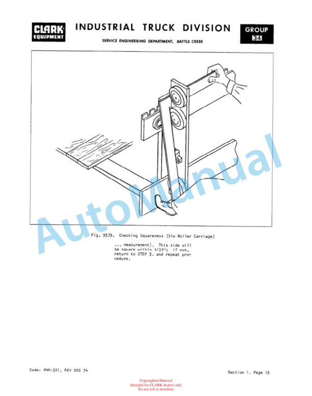 Clark UT 40, UT 60D Utility Truck Planned Maintenance and Adjustment Procedures Manual PMA-375 2 Clark UT 40, UT 60D Utility Truck Planned Maintenance and Adjustment Procedures Manual PMA-375-2