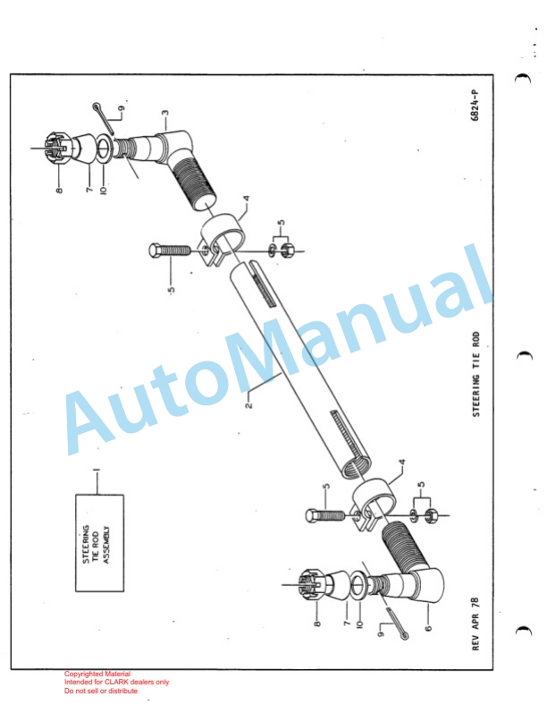 Clark Utility Truck 40D Parts Book X152A 3980 4 Clark Utility Truck 40D Parts Book X152A 3980-4