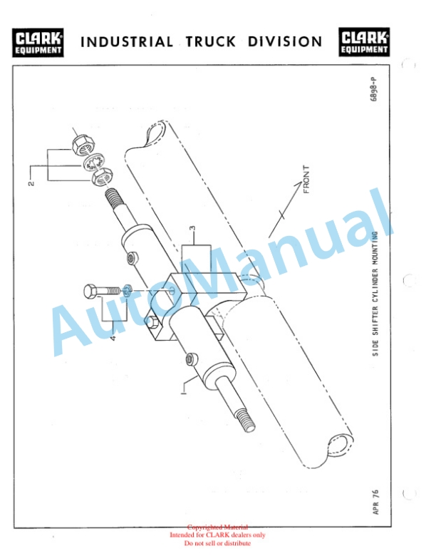 Clark Utility Truck 60D Parts Book X-145A 4 Clark Utility Truck 60D Parts Book X-145A-4