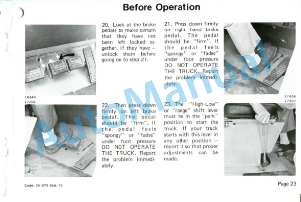 Clark Utility Truck UT 40D, UT 60D Diesel Powered Operator Instructions OI-375 2 Clark Utility Truck UT 40D, UT 60D Diesel Powered Operator Instructions OI-375-2