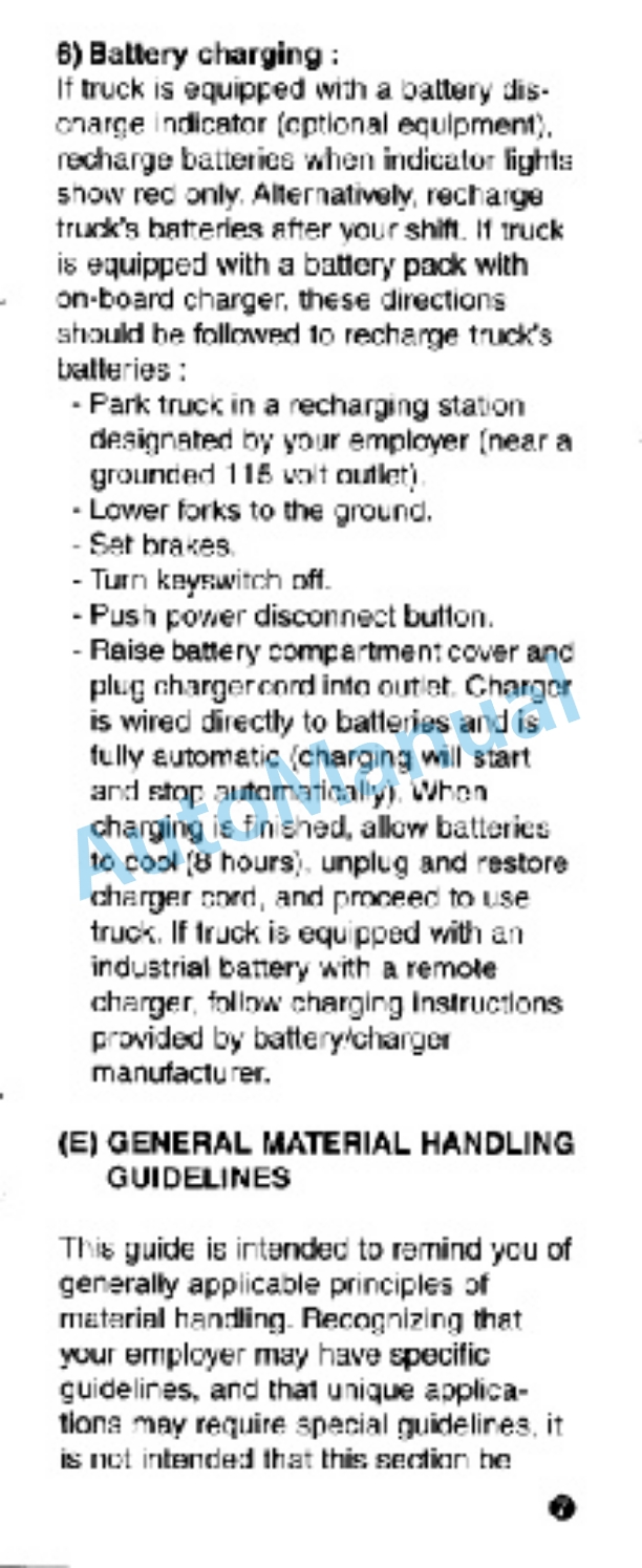 Clark Walkie Pallet and Fork Trucks Operator Manual OM-630 3 Clark Walkie Pallet and Fork Trucks Operator Manual OM-630-3