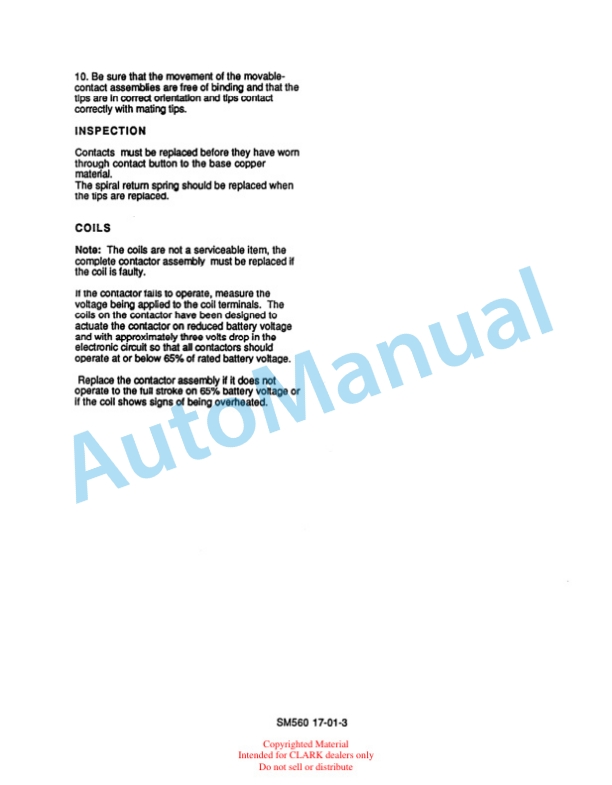 Clark WP 40 Service Manual SM-560 3 Clark WP 40 Service Manual SM-560 - Image 3