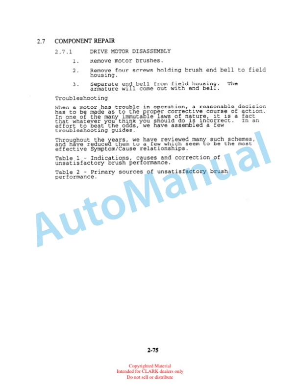 Clark WP 40 Service Manual SM-611 5 Clark WP 40 Service Manual SM-611 - Image 5