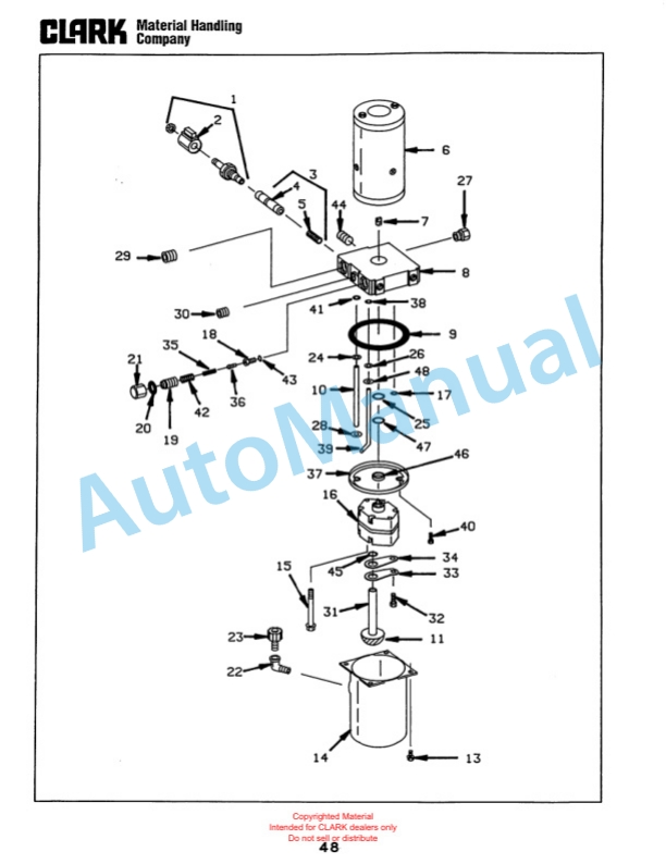Clark WP40 Truck Parts Manual WP-3 4 Clark WP40 Truck Parts Manual WP-3-4