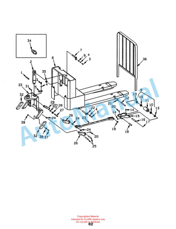 Clark WP40 Truck Parts Manual WP-4 4 Clark WP40 Truck Parts Manual WP-4-4