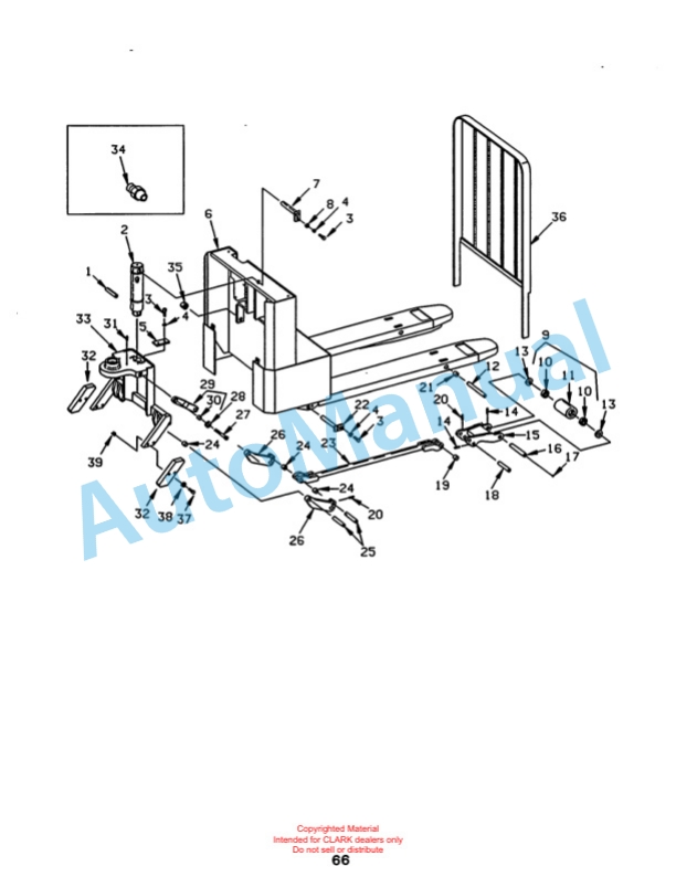 Clark WP40 Truck Parts Manual WP-4 5 Clark WP40 Truck Parts Manual WP-4-5