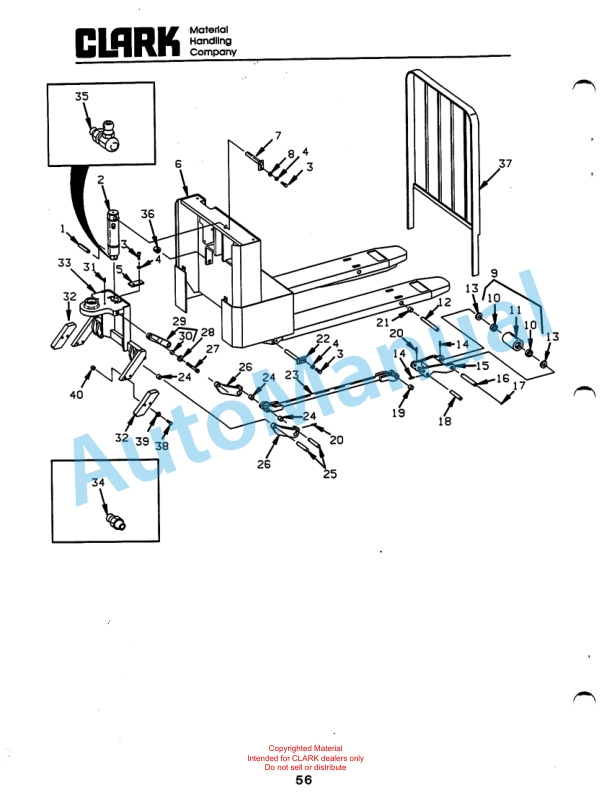 Clark WP40 Truck Parts Manual WP-5 5 Clark WP40 Truck Parts Manual WP-5-5