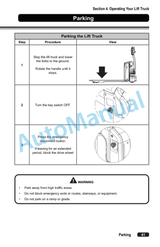 Clark WPL 40 Operator Manual OM-1200 3 Clark WPL 40 Operator Manual OM-1200-3