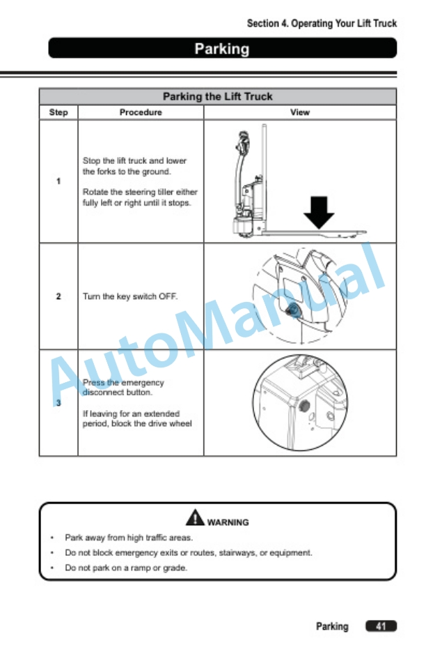 Clark WPL33 Operator Manual OM-1215 3 Clark WPL33 Operator Manual OM-1215-3