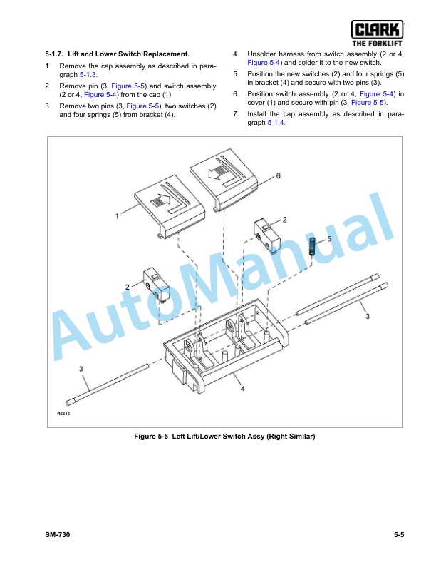 Clark WPX45 Service Manual SM-730 3 Clark WPX45 Service Manual SM-730 - Image 3