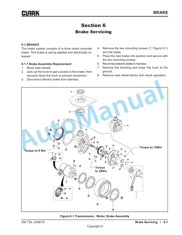 Clark WS22M Service Manual SM-736 4 Clark WS22M Service Manual SM-736 - Image 4