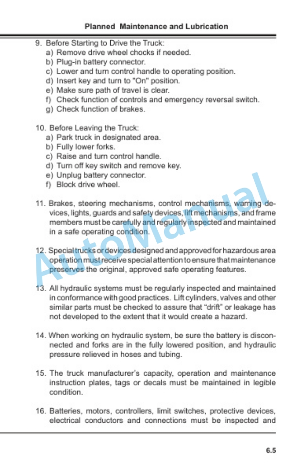 Clark WSTX 22 Operator Manual OM-735 5 Clark WSTX 22 Operator Manual OM-735-5