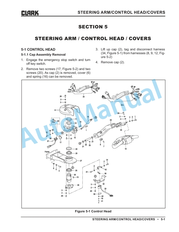 Alternative view of Clark WSTX33 Service Manual SM-743
