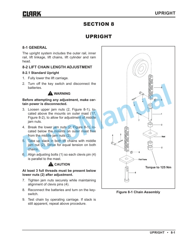 Clark WSTX33 Service Manual SM-743 3 Clark WSTX33 Service Manual SM-743 - Image 3