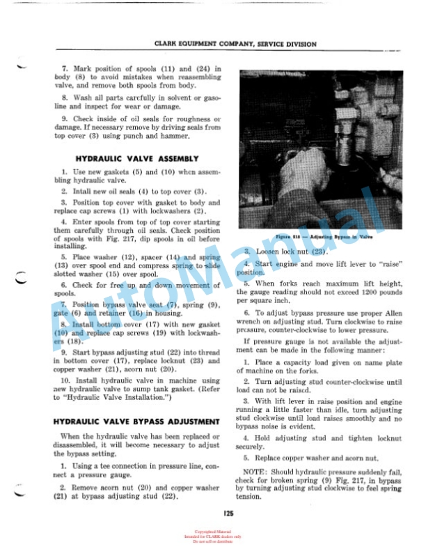 Clark Yardlift 20 Maintenance Manual 1 4 Clark Yardlift 20 Maintenance Manual 1-4