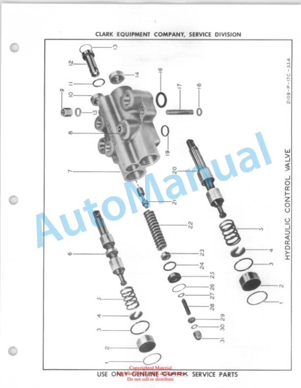 Clark Yardlift 40 C Maintenance Manual and Parts Book 28C 4 Clark Yardlift 40 C Maintenance Manual and Parts Book 28C-4