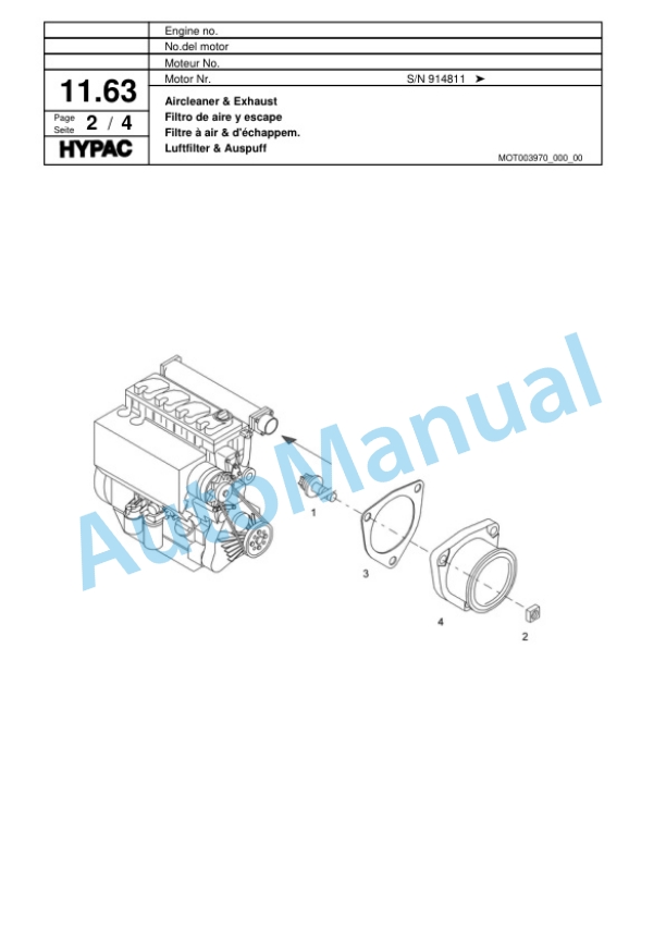 Hypac C 747 B Tandem Vibratory Roller Spare Parts Catalogue 00817849-2
