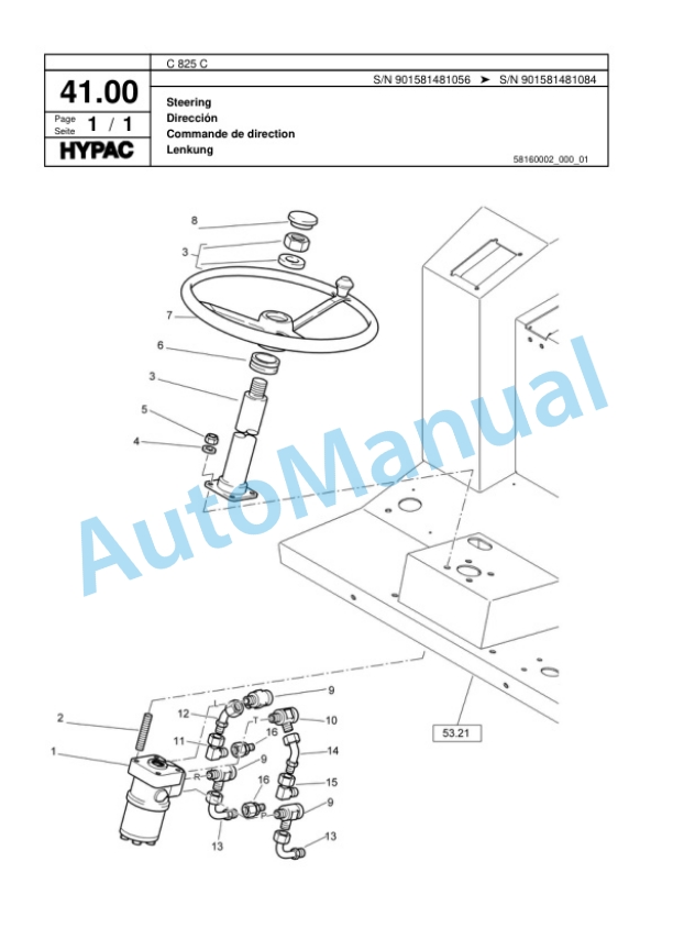 Hypac C 825 C Single Drum Wheel Drive Vibratory Roller Spare Parts Catalogue 00817929 2 Hypac C 825 C Single Drum Wheel Drive Vibratory Roller Spare Parts Catalogue 00817929-2