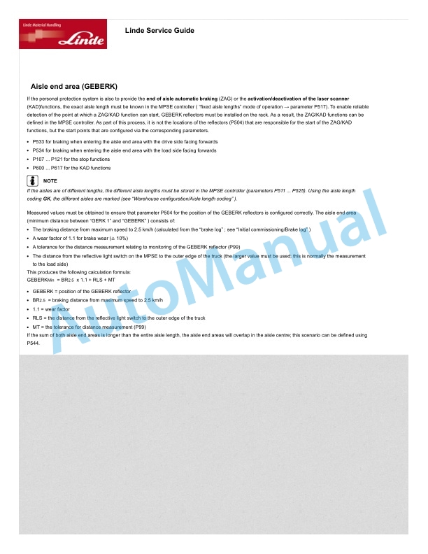 Alternative view of Linde 010-01 - K15-3 Workshop Manuals