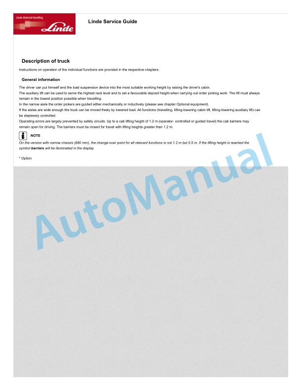 Linde 015-01 - V12-04, V12AC, V12N Operating Instructions 4 Linde 015-01 - V12-04, V12AC, V12N Operating Instructions - Image 4
