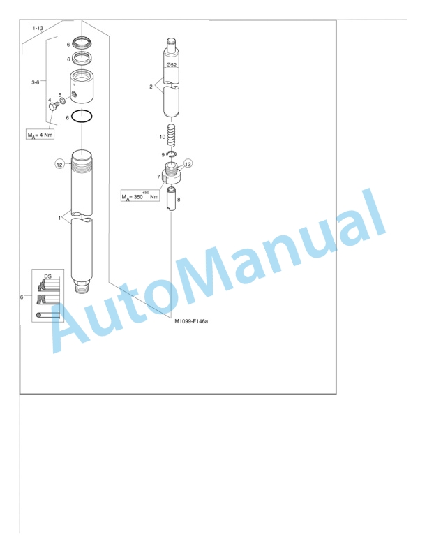 Alternative view of Linde 015-01 - V12-04, V12AC, V12N Spare Parts Manual
