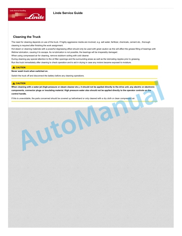 Linde 1103-01 - ETR45 Production site LMH-NA Operating Instructions 4 Linde 1103-01 - ETR45 Production site LMH-NA Operating Instructions - Image 4