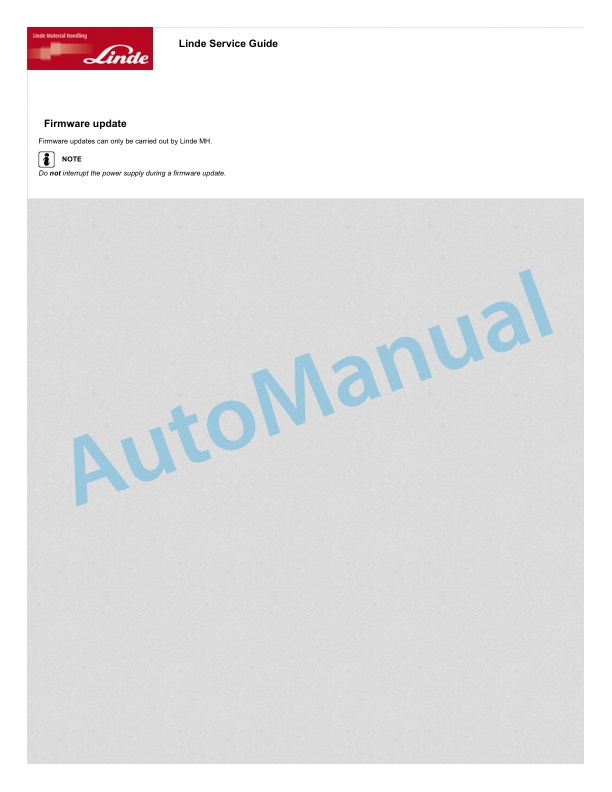 Linde 1110-01 - V08-01, V08-02 Workshop Manuals SN 11.09 and up SN up to W41110V00528 4 Linde 1110-01 - V08-01, V08-02 Workshop Manuals SN 11.09 and up SN up to W41110V00528 - Image 4
