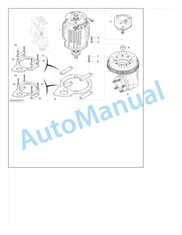 Alternative view of Linde 1111-01 - N20C, N20VI, N20VLI Spare Parts Manual SN W41110V00529 and up