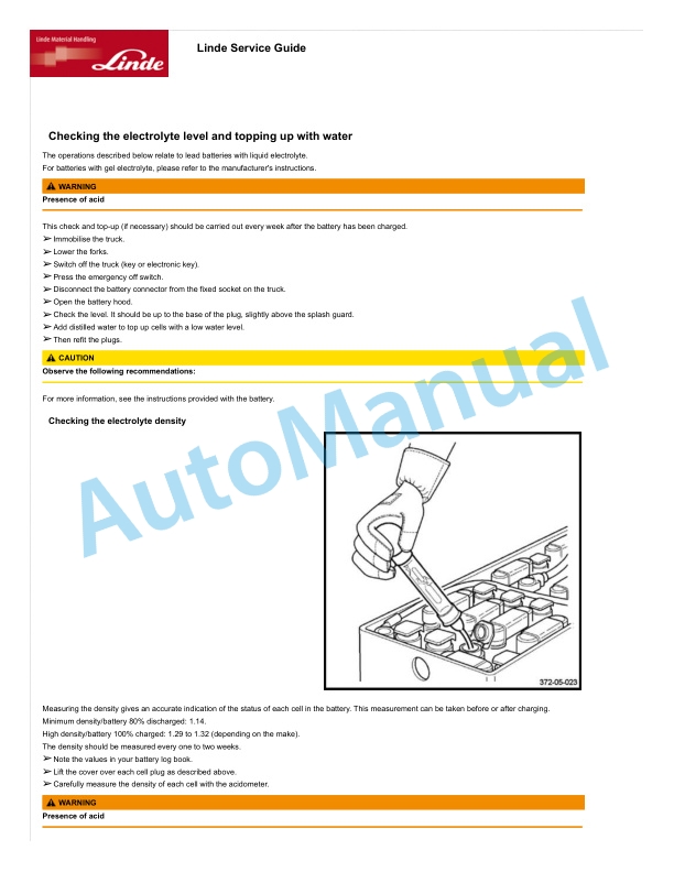 Linde 1115-01 - N16Li to N25SA Operating Instructions SN W41115V00001 and up 3 Linde 1115-01 - N16Li to N25SA Operating Instructions SN W41115V00001 and up - Image 3