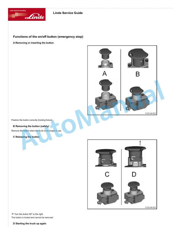 Linde 1130-01 - CITI Operating Instructions SN 06.10 and up SN up to W41130V00432 4 Linde 1130-01 - CITI Operating Instructions SN 06.10 and up SN up to W41130V00432 - Image 4