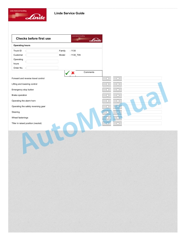 Linde 1130-01 - CITI Operating Instructions SN W41130V00433 and up 5 Linde 1130-01 - CITI Operating Instructions SN W41130V00433 and up - Image 5