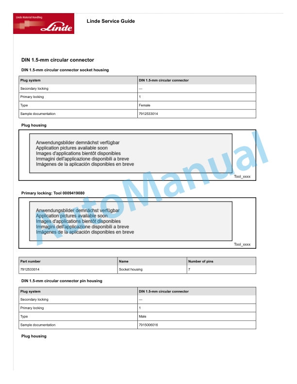 Linde 1133-04 - T-matix 15 Workshop Manuals SN CT1133Y30001 and up 3 Linde 1133-04 - T-matix 15 Workshop Manuals SN CT1133Y30001 and up - Image 3