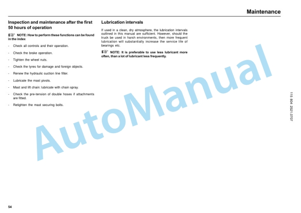 Linde 115-01 - R10C, R12C, R14C, R14HD, R16HD, R16N, R20N Operating Instructions SN 07.00 and up SN up to 11.05 5 Linde 115-01 - R10C, R12C, R14C, R14HD, R16HD, R16N, R20N Operating Instructions SN 07.00 and up SN up to 11.05-5