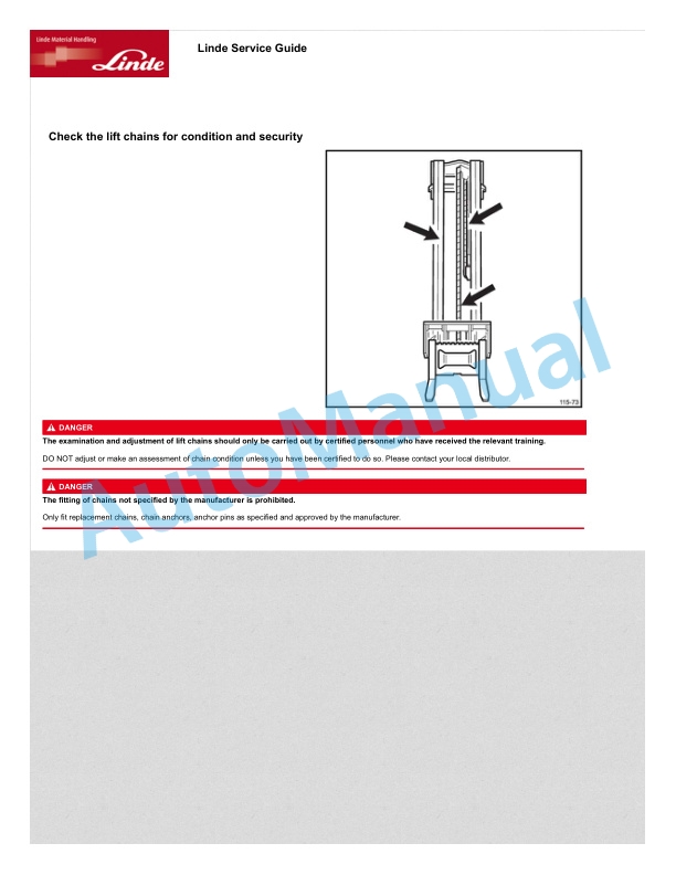 Linde 115-03 - R10C, R12C, R14C Operating Instructions SN 10.07 and up SN up to 12.09 3 Linde 115-03 - R10C, R12C, R14C Operating Instructions SN 10.07 and up SN up to 12.09 - Image 3