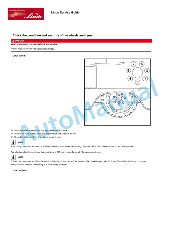 Linde 115-03 - R14G, R16G, R20G Operating Instructions SN 10.07 and up SN up to 12.09 3 Linde 115-03 - R14G, R16G, R20G Operating Instructions SN 10.07 and up SN up to 12.09 - Image 3