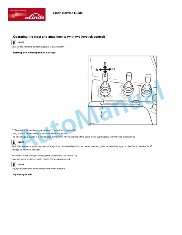 Linde 115-12 - R14, R14G, R16, R16G, R20, R20G Operating Instructions SN 01.10 and up 3 Linde 115-12 - R14, R14G, R16, R16G, R20, R20G Operating Instructions SN 01.10 and up - Image 3