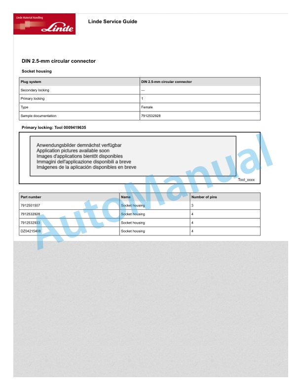 Linde 1151-02 - T16P, T20P Production site Xiamen Workshop Manuals SN C11151F50001 and up 3 Linde 1151-02 - T16P, T20P Production site Xiamen Workshop Manuals SN C11151F50001 and up - Image 3