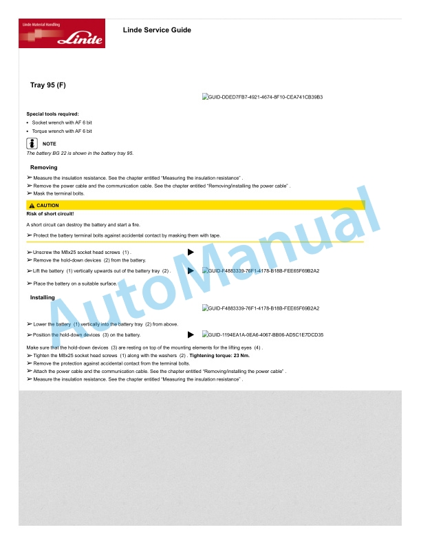 Alternative view of Linde 1152-01 - T16, T16L, T18, T20 Workshop Manuals SN W41152V07449 and up
