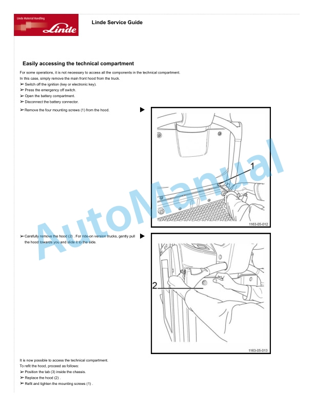 Linde 1153-01 - T20, T20FP, T25, T25 AP-B, T25FP, T30 Operating Instructions SN W41153V00100 and up 3 Linde 1153-01 - T20, T20FP, T25, T25 AP-B, T25FP, T30 Operating Instructions SN W41153V00100 and up - Image 3
