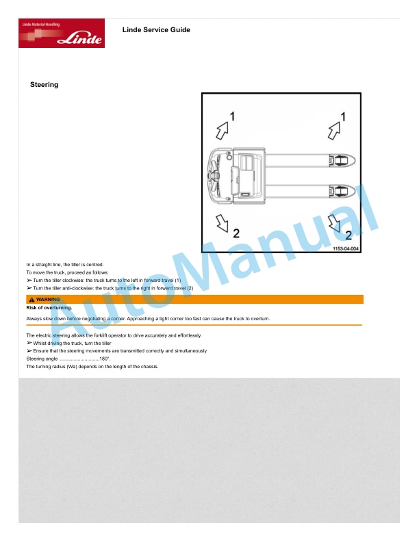 Linde 1153-01 - T20, T25, T25 AP-B, T30 Operating Instructions SN up to W41153V00099 4 Linde 1153-01 - T20, T25, T25 AP-B, T30 Operating Instructions SN up to W41153V00099 - Image 4