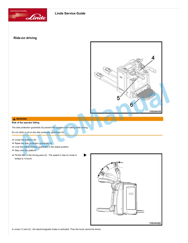 Linde 1153-01 - T20, T25, T25 AP-B, T30 Operating Instructions SN up to W41153V00099 5 Linde 1153-01 - T20, T25, T25 AP-B, T30 Operating Instructions SN up to W41153V00099 - Image 5