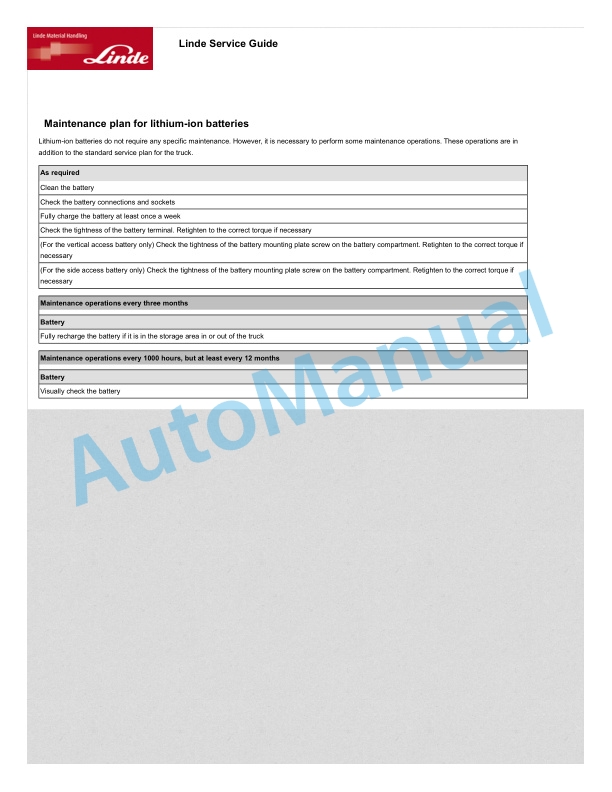 Linde 1154-01 - T14S to T25SR Operating Instructions SN W41154V00717 and up 5 Linde 1154-01 - T14S to T25SR Operating Instructions SN W41154V00717 and up - Image 5