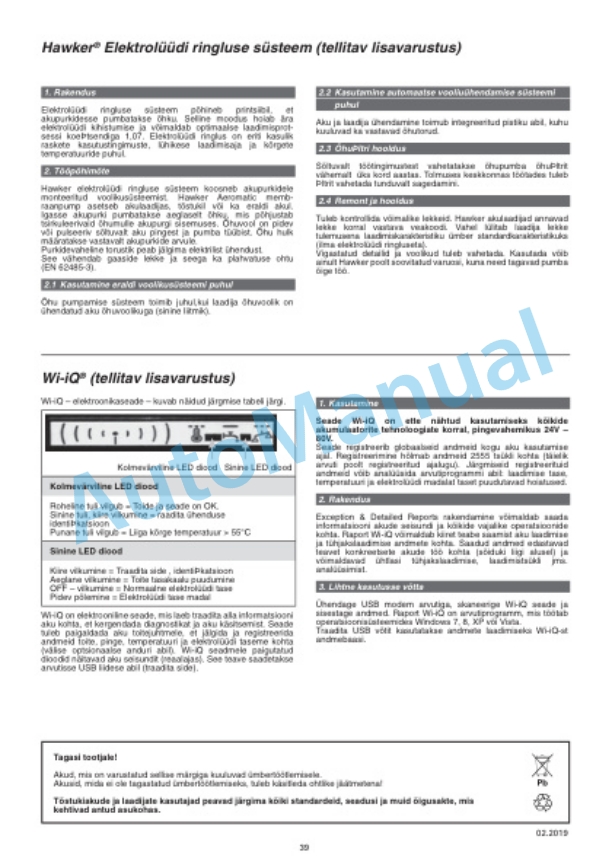 Alternative view of Linde 1154-01 - T20R, T25R Operating Instructions SN W41154H00066 and up SN up to W41154V00716