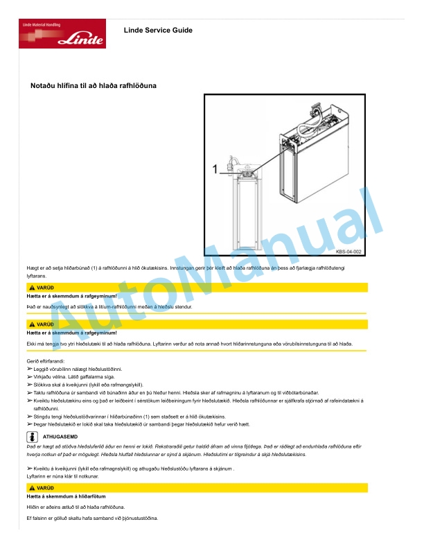 Linde 1155-01 - T14, T16, T16L, T16P, T18, T20, T20P Operating Instructions 3 Linde 1155-01 - T14, T16, T16L, T16P, T18, T20, T20P Operating Instructions - Image 3
